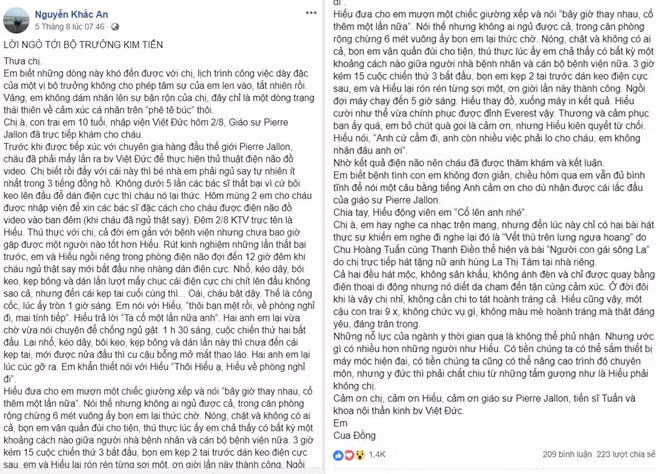 Thư ngỏ của anh Nguyễn Khắc An gây "bão" mạng xã hội.