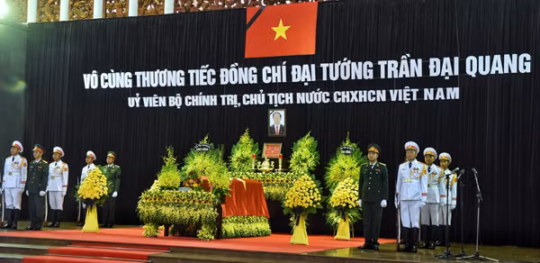 Lễ tang đồng chí Trần Đại Quang. Ảnh Gia Huy