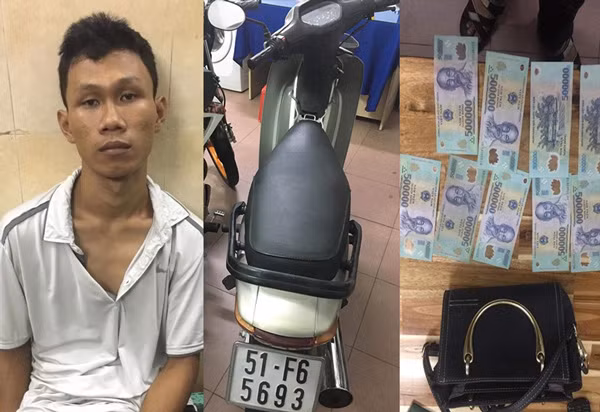 Đối tượng Phạm Thành Phương và tang vật vụ án.