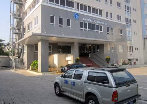 Tòa nhà trụ sở Bảo hiểm xã hội Đồng Nai, nơi xảy ra sự việc.