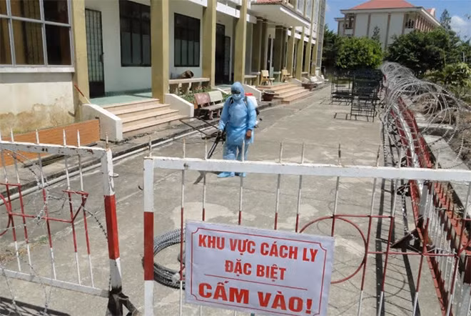 Một bệnh viện dã chiến tại tỉnh Tiền Giang.
