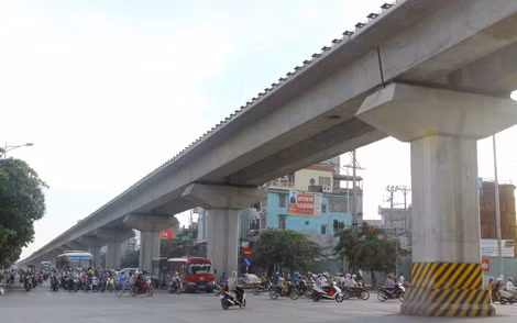 Dự án đường sắt Cát Linh - Hà Đông dự kiến sẽ hoàn thiện vào cuối năm 2015.