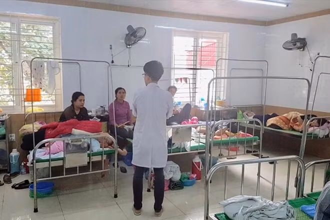 Các bệnh nhi đang được theo dõi, điều trị tại Bệnh viện Nhi Hải Phòng.