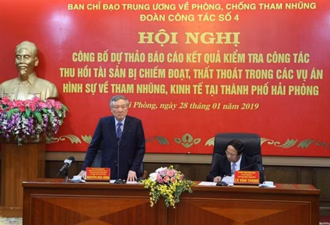 Đồng chí Nguyễn Hòa Bình phát biểu tại buổi làm việc. Đồng chí Nguyễn Hòa Bình phát biểu tại buổi làm việc.