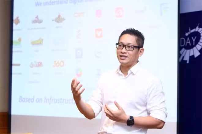 Ông Vũ Minh Trí, Phó Tổng giám đốc VNG Corporation, Tổng giám đốc VNG CLOUD phát biểu tại buổi lễ.