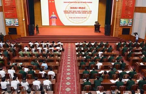 Khai mạc diễn tập khu vực phòng thủ TP Hà Nội năm 2019