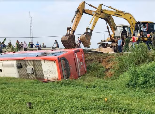 Hiện trường vụ tai nạn.
