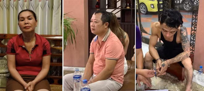 Trương Thị Thu và chồng Nguyễn Văn Đức (chủ của 2 cơ sở Hoài Thu 1 và 2), Lê Thượng Phi.
