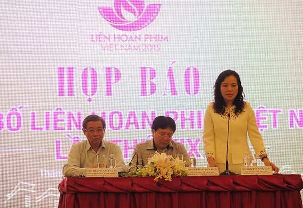Ban tổ chức Liên hoan phim Việt Nam lần thứ 19 trao đổi với báo chí tại TP Hồ Chí Minh.