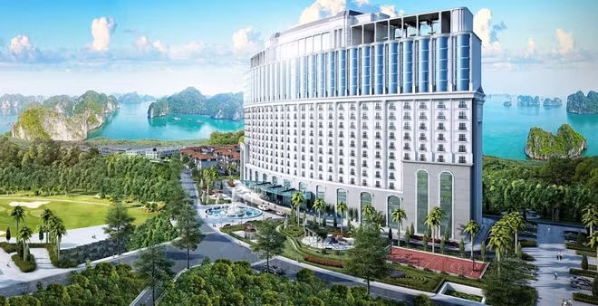 Khách sạn tọa lạc ở đỉnh cao nhất của đồi Văn Nghệ tại cốt 96, tương đương độ cao 100m so với mực nước biển hay một tòa nhà 50 tầng.