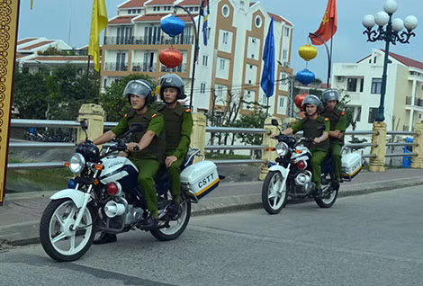 Công an TP Hội An thường xuyên tuần tra đảm bảo ANTT địa bàn.