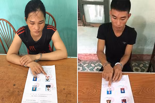 Đối tượng Hoàng Thị Huyền và Nguyễn Huy Thường.