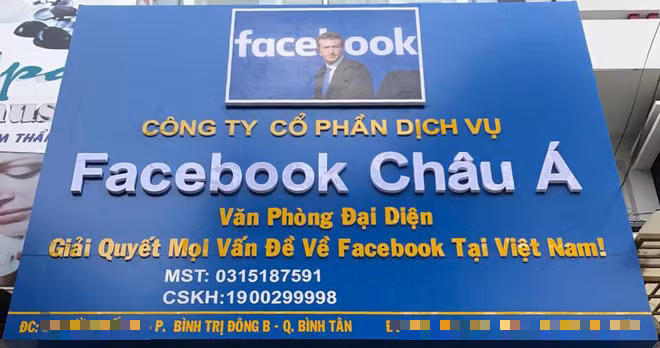 Hình ảnh gây tranh cãi về sự có hay không trụ sở đại diện Facebook tại Việt Nam
