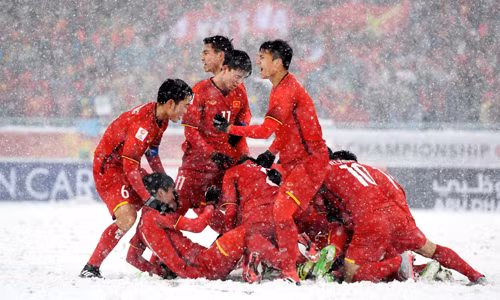 U23 Việt Nam đi vào lịch sử với tấm HC bạc gải U23 châu Á. Ảnh: AFC.