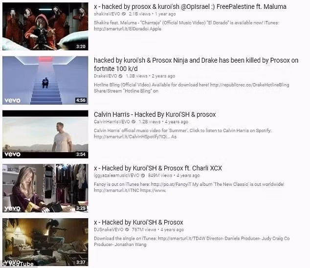 Hacker tấn công Youtube, thay đổi tiêu đề một loạt MV HOT.