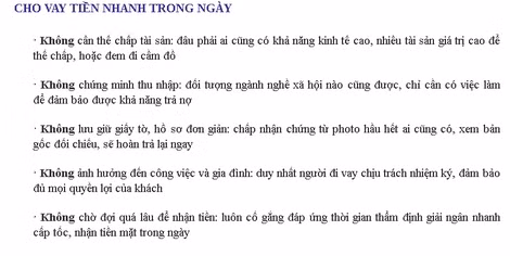 Những lời quảng cáo có cánh trên các trang web vay tiền nhanh.