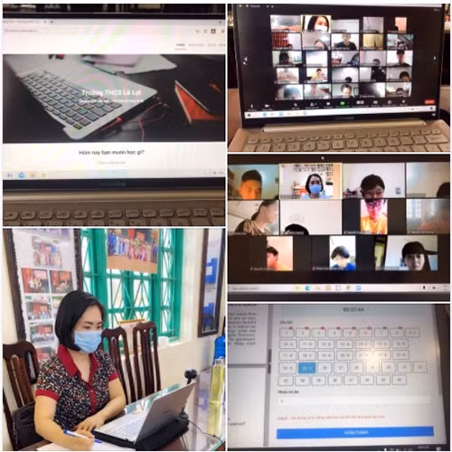 Một buổi dạy và học của cô Hương và học trò với mSchool trên nền tảng mobiEdu