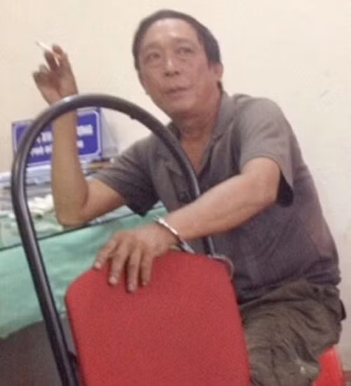 Đối tượng Nguyễn Huy Cường tại cơ quan điều tra.