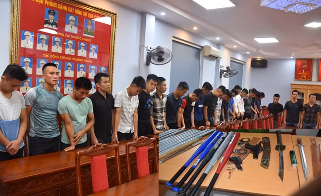 Các đối tượng và số hung khí nguy hiểm trong vụ án