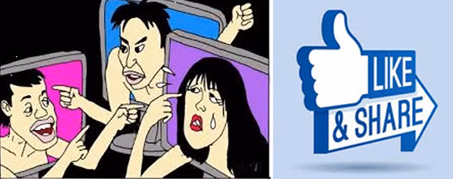 Hãy cân nhắc trước khi bấm “Like và Share”. Ảnh mang tính minh họa