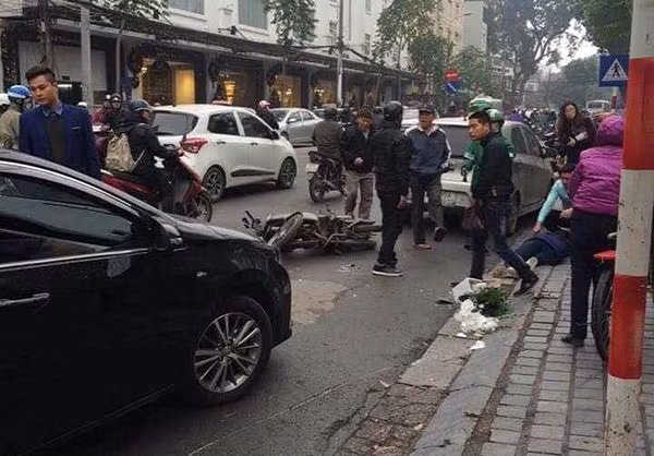 Hiện trường vụ tai nạn. Ảnh: H.K.Nguyễn