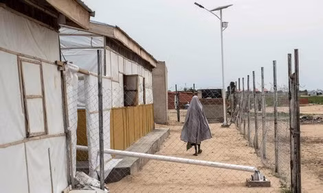 Một phụ nữ trong trại tị nạn Maiduguri, đông bắc Nigeria.