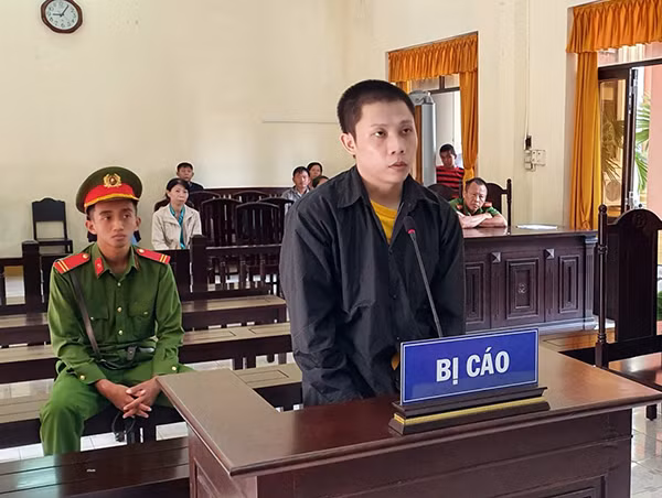 Bị cáo Nguyễn Huỳnh Khương tại phiên tòa