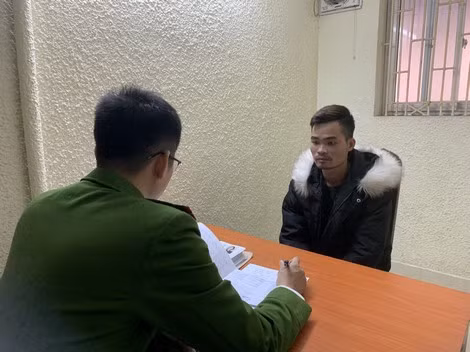 Cơ quan Công an lấy lời khai đối tượng Hoàng Thanh Bình