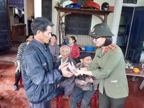 Cục Khoa học, chiến lược và Lịch sử Công an chia sẻ khó khăn với đồng bào miền Trung