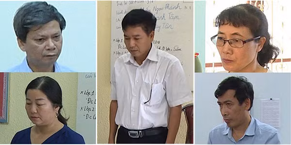 Các đối tượng bị bắt giữ liên quan đến gian lận điểm thi tại Sơn La.