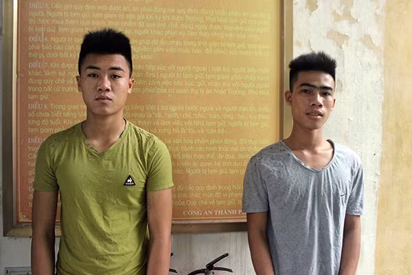 Hai đối tượng Vương và Huy.