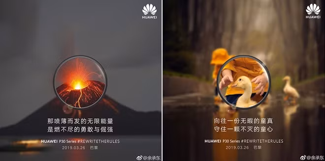 Hình ảnh quảng cáo về chất lượng camera của P30 series.