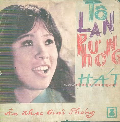 Hình ảnh nghệ sĩ Tô Lan Phương trên bìa một đĩa nhạc.