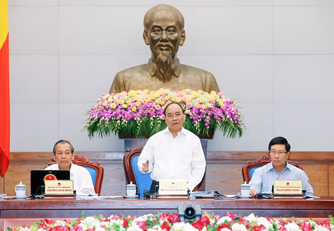 Thủ tướng Nguyễn Xuân Phúc phát biểu tại phiên họp.Ảnh: TTXVN Thủ tướng Nguyễn Xuân Phúc phát biểu tại phiên họp.Ảnh: TTXVN