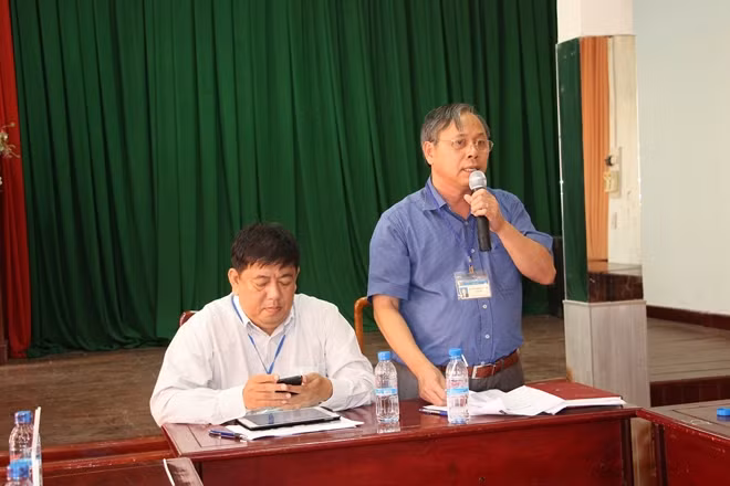 Ông Nguyễn Đồng Thông – Giám đốc Sở Y tế Bình Phước thông tin về dịch bệnh bạch hầu tại cuộc họp báo ngày 14-7