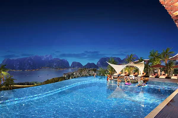Bể bơi vô cực tại FLC Grand Hotel Hạ Long