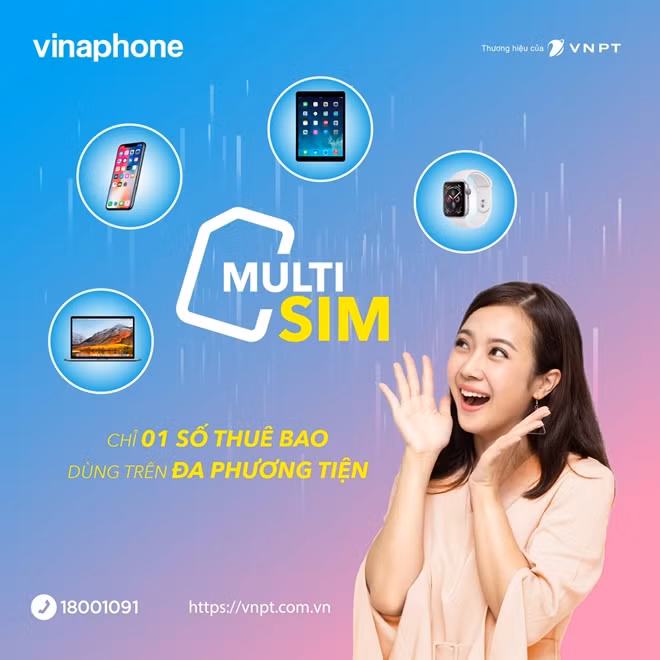 Một thuê bao VinaPhone có thể dùng đồng thời nhiều thiết bị