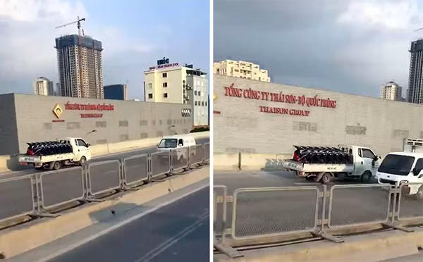 Hình ảnh vi phạm của xe tải.