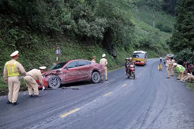 Hiện trường vụ tai nạn.