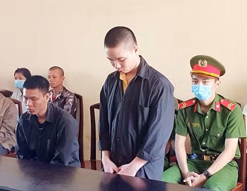 Bị cáo Danh Sơn Ngọc Tiến tại phiên tòa sơ thẩm.