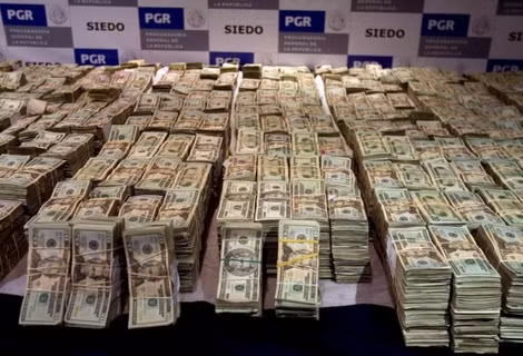 Đây là 26 triệu USD tiền bẩn của bọn tội phạm ma tuý Mexico bị thu giữ ở bang Sinaloa, Mexico.