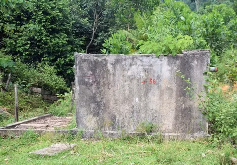Công trình nước sạch đã hư hỏng.
