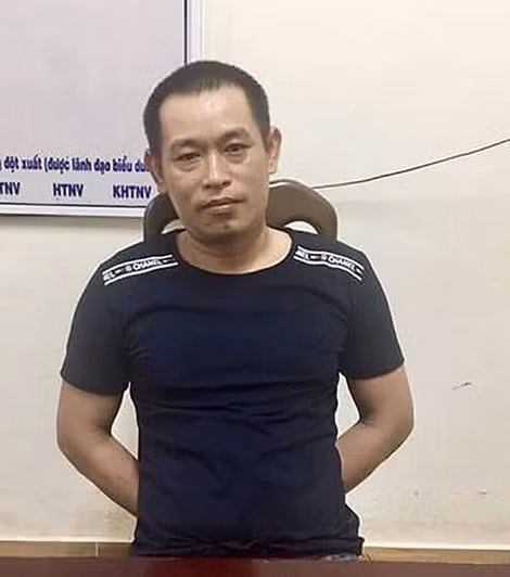 Đối tượng Nưng lúc bị bắt giữ.