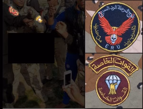 Hình ảnh được cho là lực lượng chống khủng bố Iraq đang chụp ảnh lưu niệm sau khi hành quyết một người bị cáo buộc có quan hệ hoặc là thành viên IS. Ảnh: Instagram.