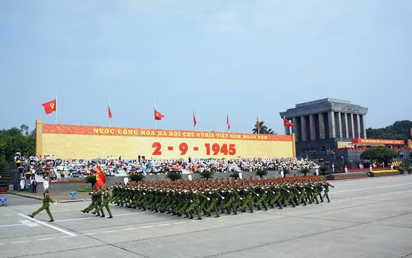Khối Cảnh sát nhân dân. Ảnh: Trang Dũng.