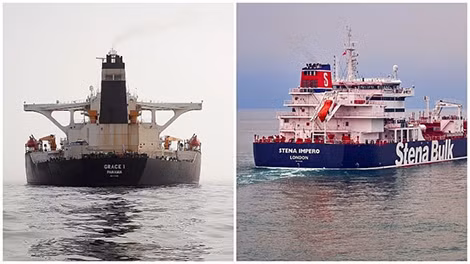 Tàu chở dầu Grace 1 và Stena Impero.