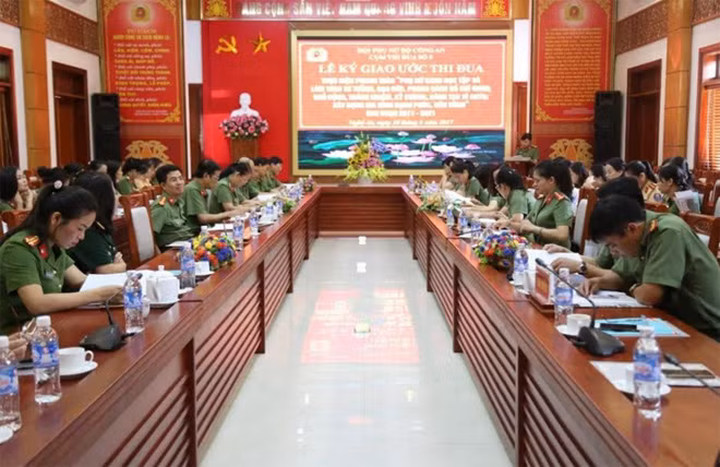 Lễ giao ước thi đua “ Phụ nữ CAND học tập và làm theo tư tưởng, đạo đức, phong cách Hồ Chí Minh.