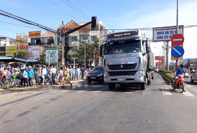 Hiện trường vụ tai nạn.