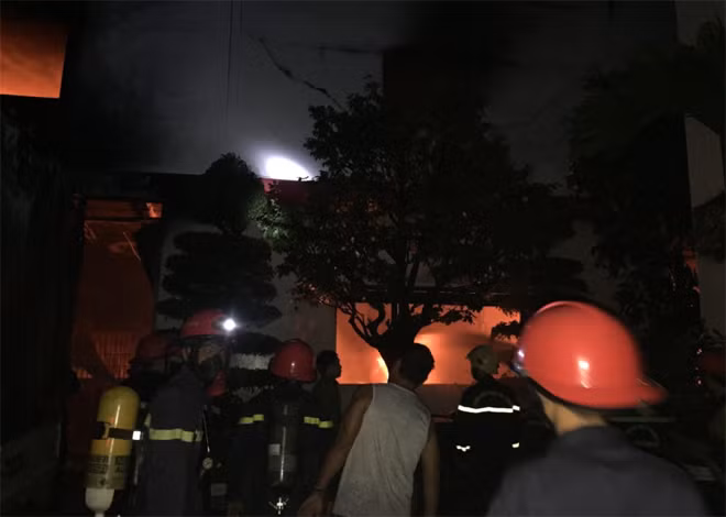 Hiện trường vụ cháy.