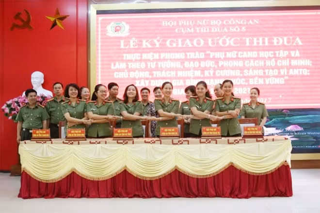 Hội phụ nữ Cụm thi đua số 5 quyết tâm thực hiện tốt phong trào.